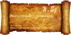 Marczinkó Szabolcs névjegykártya