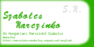 szabolcs marczinko business card