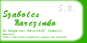 szabolcs marczinko business card